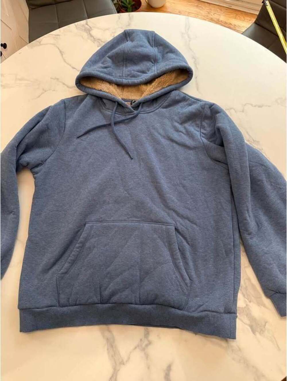 Womans lined blue hoodie- Large